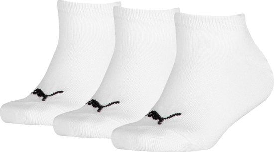 PUMA Kids 3-Pack Sneaker Sokken Invisible Wit - 23-26