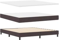 vidaXL Boxspring Bed met Hoofdeinde Donkerbruin 180 x 200 cm Stof
