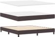 vidaXL Boxspring Bed met Hoofdeinde Donkerbruin 180 x 200 cm Stof