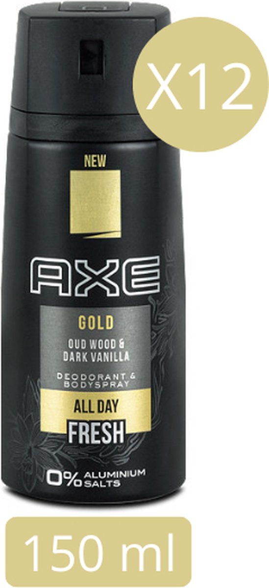 AXE Deodorant Spray Gold (Voordeelverpakking) - 12 x 150 ml