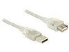 DeLOCK 83883 USB-kabel - 2 m - Transparant