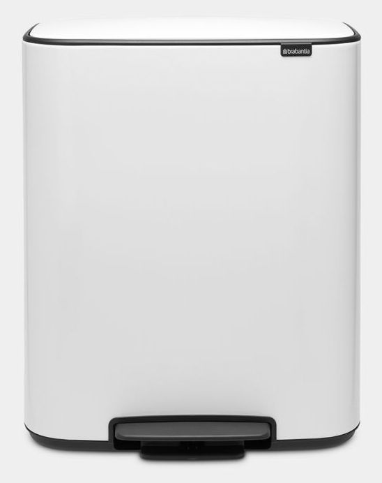 Brabantia Bo Pedal Bin - 60 Litre - White