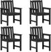 vidaXL Fauteuil de jardin noir polyéthylène avec coussin