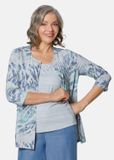Goldner Set met bedrukte shirts Jersey set met glittersteentjes
