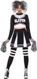 Fever Gothic Cheerleader Kostuum - M - Zwart