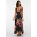 VERO MODA robe longue à fleurs noir