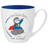 GRUSS & CO Anti-stress-mok met motief "Helden", mok met spreuk, 45 cl, New Bone China, cadeau voor hem, 46264