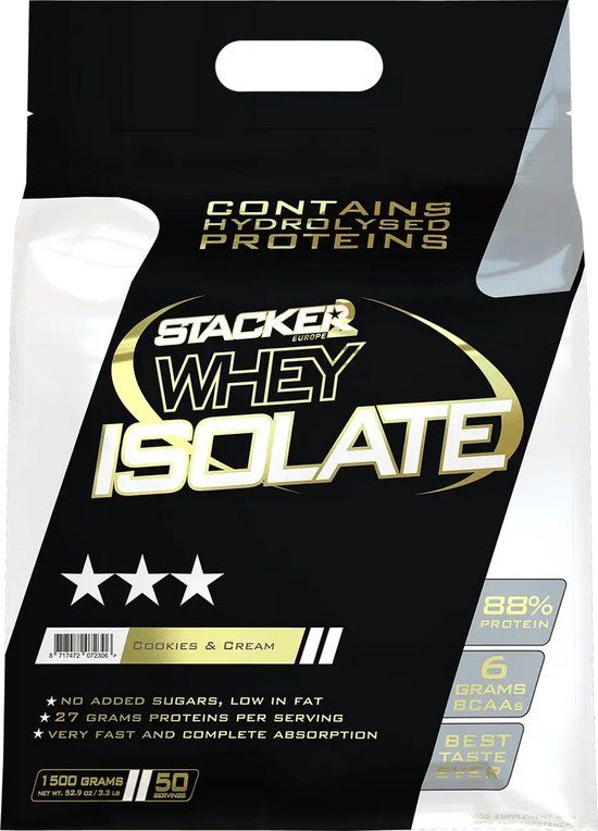 Stacker2 Whey Isolate (1500g) Cookies & Cream