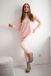 Merkloos / Sans marque LADD Sp. z o.o. Dames Lounge Set Roze – 2-Delig Huispak met Coltrui en Broek – Loungewear – Maat M
