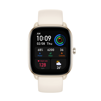 Amazfit GTS 4 Mini Smartwatch - 1.65" AMOLED - White
