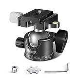 NEEWER Low Profile Camera Statief Kogelkop, 36 mm Metalen Panorama Kogelkop Compatibel met Arca 1/4" Quick Release Plate voor Statief Monopod Slider DSLR Camera Camcorder, Draagvermogen: 15 kg GM36