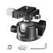 NEEWER Low Profile Camera Statief Kogelkop, 36 mm Metalen Panorama Kogelkop Compatibel met Arca 1/4" Quick Release Plate voor Statief Monopod Slider DSLR Camera Camcorder, Draagvermogen: 15 kg GM36