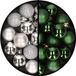 Merkloos / Sans marque Billiet - Vanlaere Kerstballen 36x stuks - 3 en 4 cm - zilver en donkergroen - kunststof