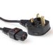 ACT Cordon d'alimentation UK mâle - C13 IEC Lock noir 2 m