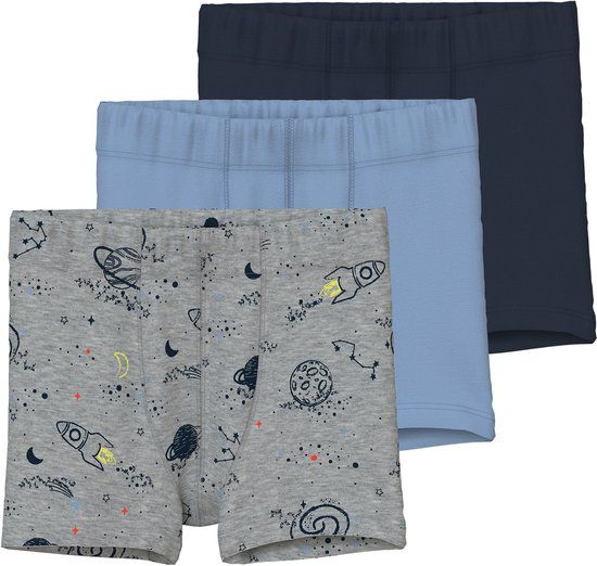 NAME IT NMMTIGHTS 3P GREY SPACE NOOS Jongens Onderbroeken