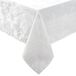 Laura Ashley Tafelkleed verhoogd geweven geborduurde jacquard stof, kreukbestendig voor dineren, vakantie, feest, bruiloft of banket, 152,4 x 213,4 cm, cynthia wit