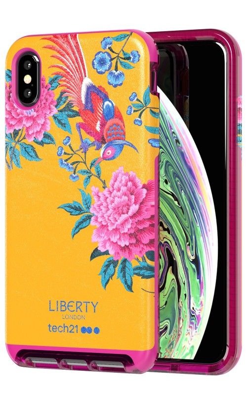 Tech21 Evo Luxe (Liberty Elysian) mobiele telefoon hoesje voor Apple iPhone Xs Max - Roze, Geel