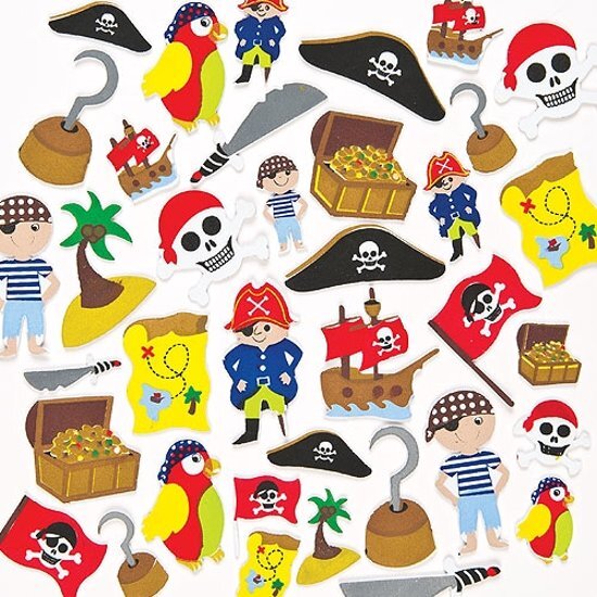 Baker Ross Foam stickers piraat 96 stuks per verpakking