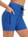 Merkloos Gevoerde fietsbroek voor dames met 4D-gelpadding en korte binnennaad van 5 inch