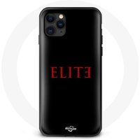 Maniacase Hoesje voor iPhone 13 Mini Elite Seizoen 5 Logo Rood Zwarte Achtergrond