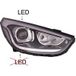 Hyundai Phare Avant Droit Led/xénon Noir Ix35 Phase 2 2013-2015
