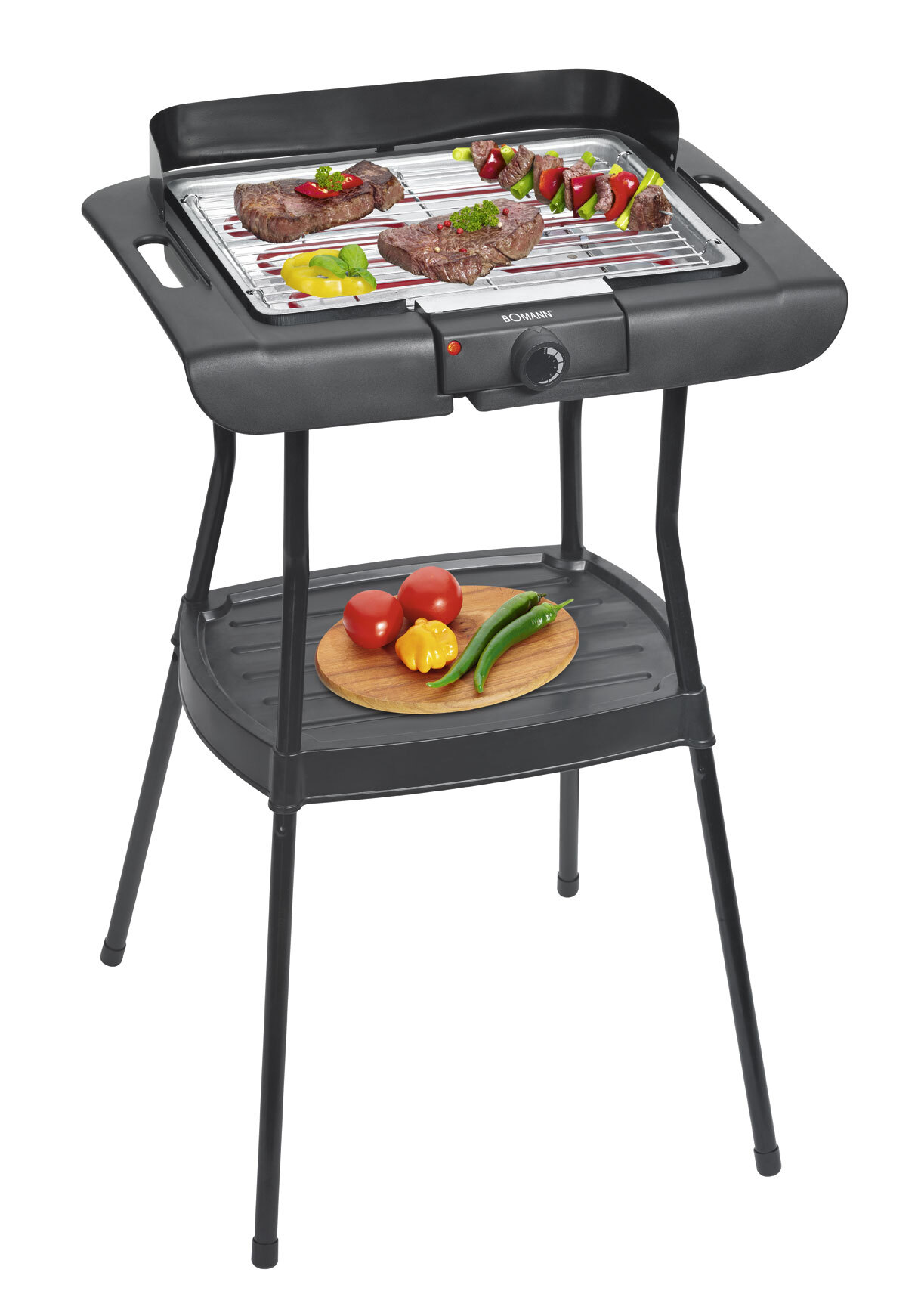 Bomann BQS 2244 CB elektrische barbecue / zwart / metaal / rechthoekig