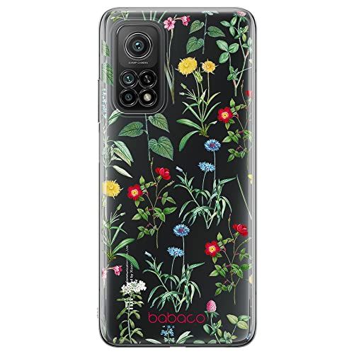 BABACO ERT GROUP mobiel telefoonhoesje voor Xiaomi MI 10T 5G / MI 10T PRO 5G origineel en officieel erkend Babaco patroon Flowers 042 aangepast aan de vorm van de mobiele telefoon, gedeeltelijk bedrukt