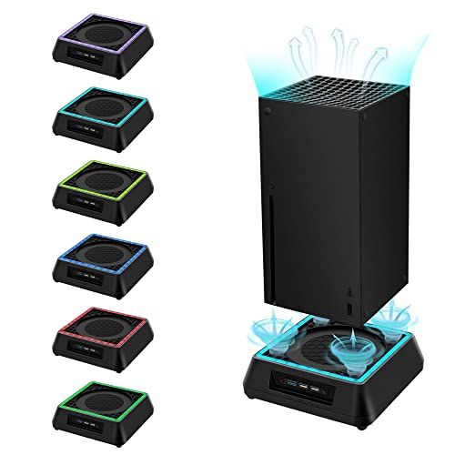 Mcbazel Xbox Series X Cooling Stand with RGB Light, USB Ports