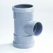 Dyka T-stuk 2x manchet 1x lijmmof 90° PVC grijs keurmerk BR52100 110 x 75mm