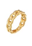 Elli Ring dames band schakels chain look trend goudkleurig, 52 EU, Messing, Geen edelsteen