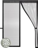 O'DADDY® Deurgordijn Deluxe FIBER - Magnetisch Vliegengordijn - Zwart - 150x260 cm