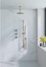 Fortifura Nebbio set de douche de pluie à monter – tube de plafond 20 cm – douchette à main 1 jet – barre de glissière 91 cm – laiton brossé