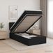 vidaXL Ottoman Bed with Mattress and Headboard Black 100 x 200 cm Fabric