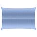 vidaXL Voile d'ombrage rectangulaire 3 x 4,5 m HDPE bleu et blanc