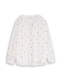 Tom Tailor Blouse met hartjesborduursel - Maat 36 - white red heart design