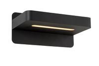 Lucide ATKIN - Bedlamp / Wandlamp - LED - 1x6W 3000K - Met USB oplaadpunt - Zwart