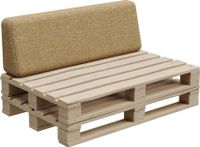 PFBG Coussin pour palette, Coussin de jardin (Dossier 120x35, Miel)