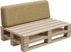 PFBG Coussin pour palette, Coussin de jardin (Dossier 120x35, Miel)