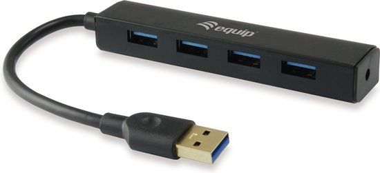 Equip USB 3.0-hub - 4 poorten - Zwart