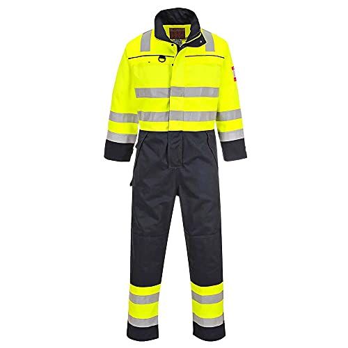 Portwest FR60 Hi-Vis Multi-Norm Overall - Geel/Marine - XL