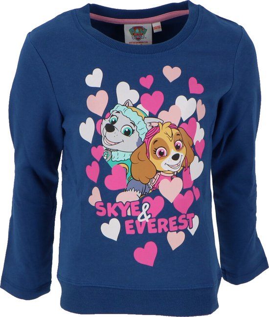 4KidsOnly Cookie Company Paw Patrol Sweater Blauw Katoenmix Kinderen Unisex Maat 110/116