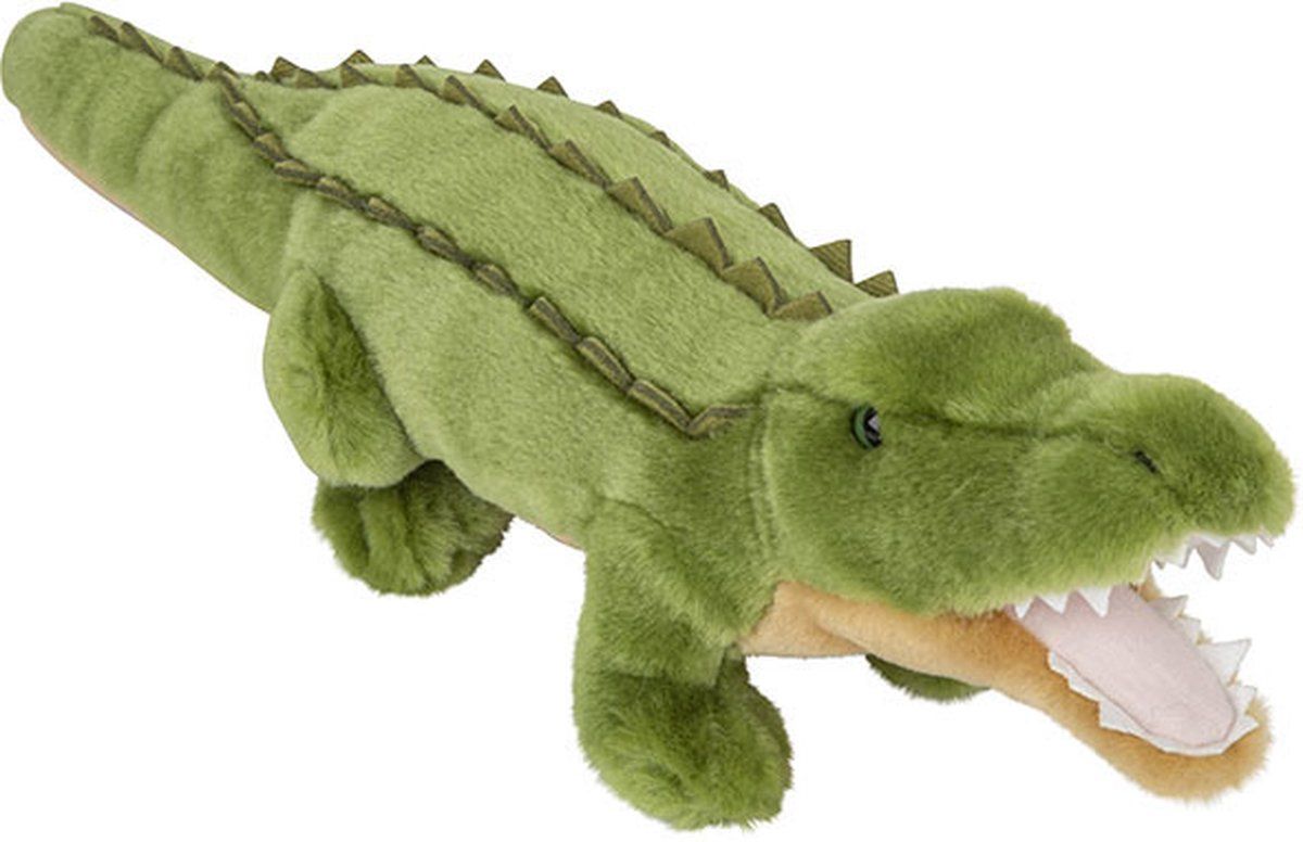 Nature Planet Pluche krokodil knuffel 36 cm - Multi