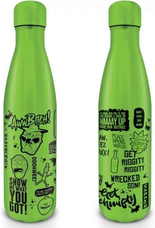 Pyramid International rick and morty - quotes metal drink bottle