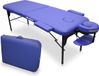 WELLCORE Aluminium Vouwbrancard, 185 x 65 cm, Kunstleer, In hoogte verstelbaar, Blauw