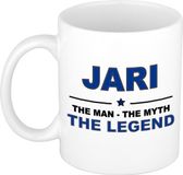 Bellatio Decorations naam cadeau mok - Jari - man myth legend - koffiemok - 300 ml - collega - vaderdag