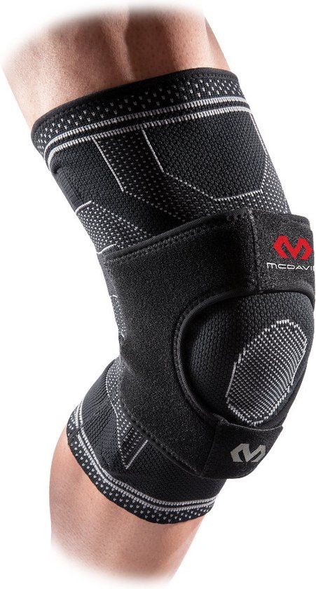 McDavid Elite Engineered Elastic Kniebrace 5147 - Zwart - XL - Kinderen