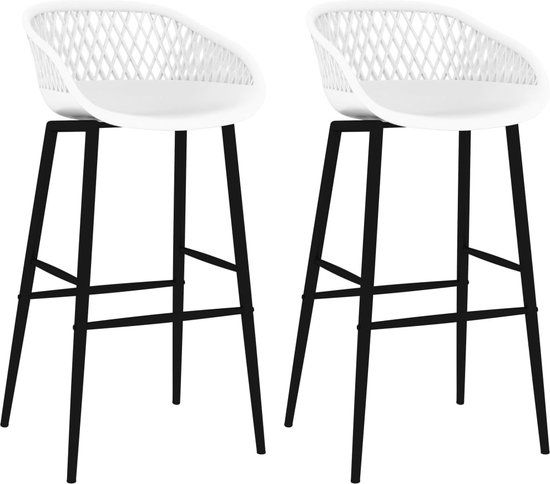 vidaXL Barstoelen 2 st wit