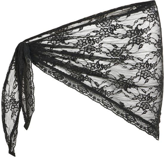 VILA VILAJLA LACE SCARF Dames Sjaals Polyamide Black Beauty