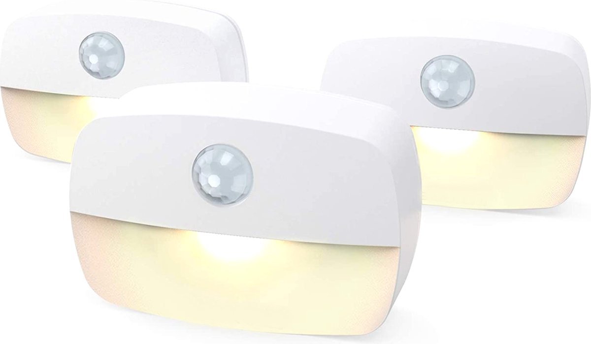 BOTC Draadloze Ledlamp met bewegingssensor - 3 Pack LED Kastverlichting - Bewegingssensor - Batterij - Keukenverlichting - Warm Wit