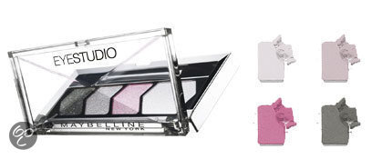 - Maybelline Eyestudio Quads Diamond Glow Oogschaduw Palet - 21 Pink Drama